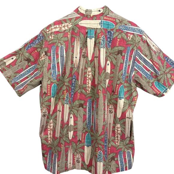 Reyn Spooner Commemorative Pullover Camp Shirt Surfboards Reverse Weave XXL - Picture 2 of 8